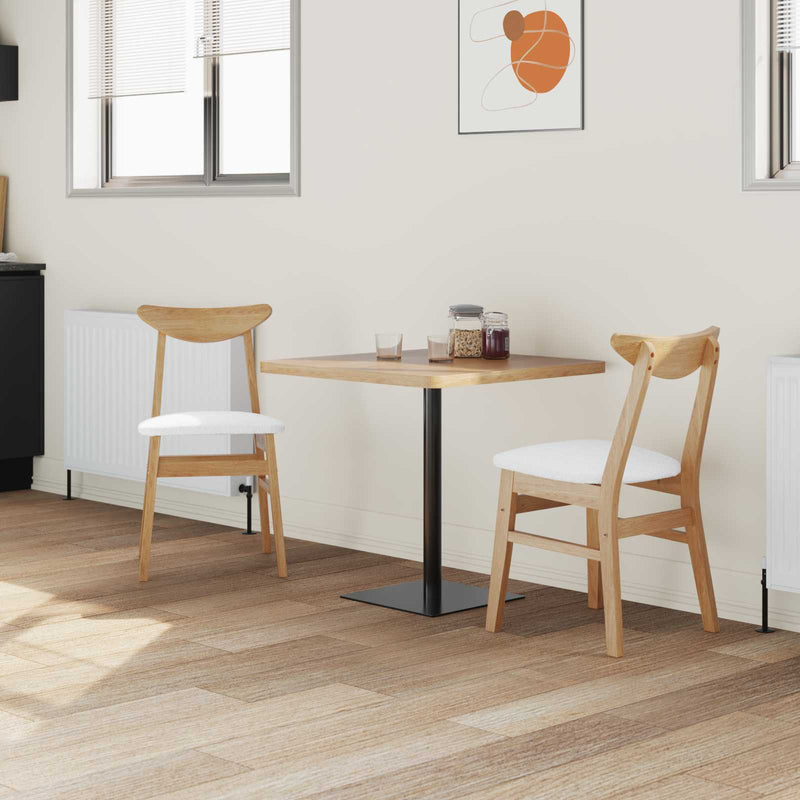 Scaune de dining 2 buc. Lemn Solid de Cauciuc natural
