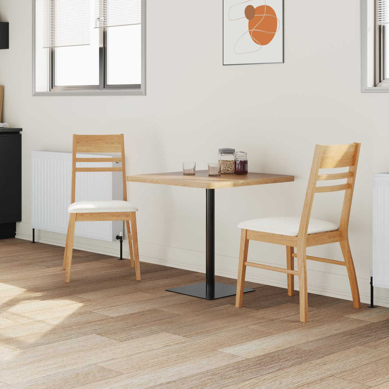 Scaune de dining 2 buc. Lemn Solid de Cauciuc natural