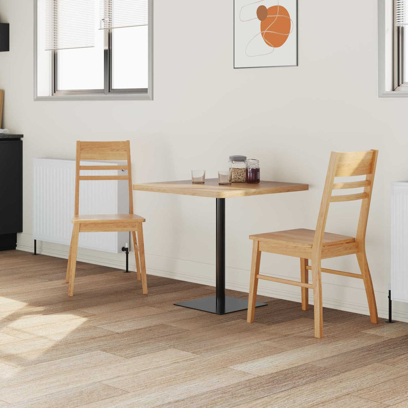 Scaune de dining 2 buc. Lemn Solid de Cauciuc natural
