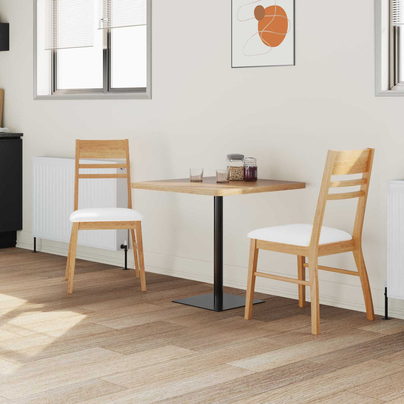 Scaune de dining 2 buc. Lemn Solid de Cauciuc natural