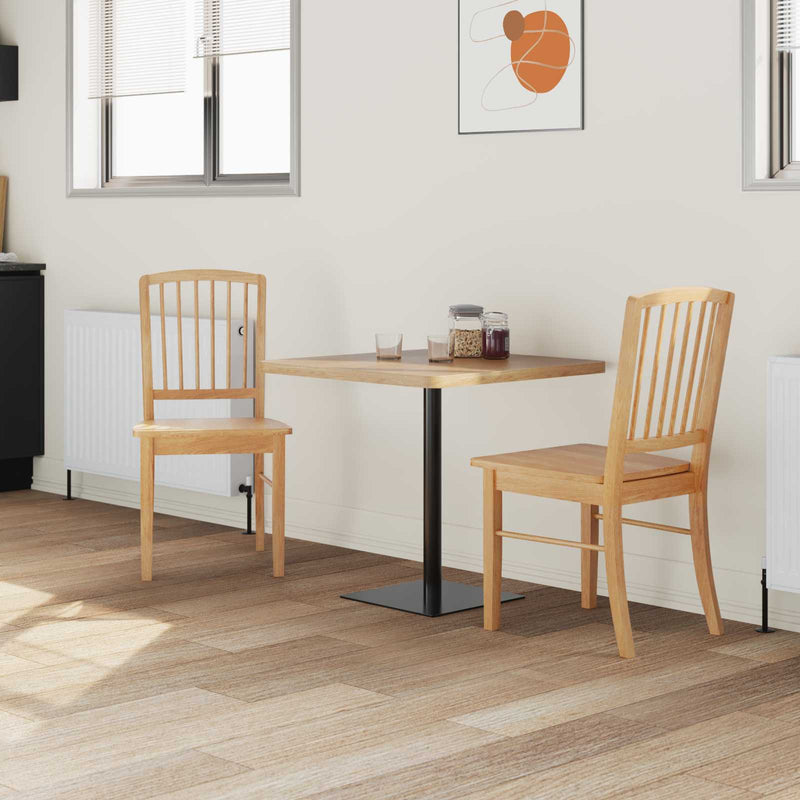 Scaune de dining 2 buc. Lemn Solid de Cauciuc natural