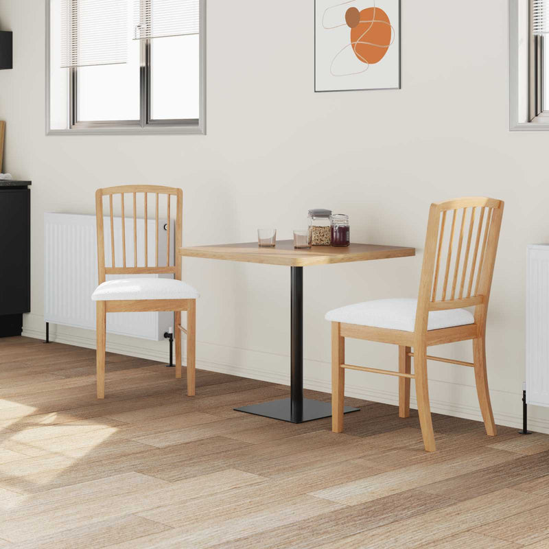 Scaune de dining 2 buc. Lemn Solid de Cauciuc natural