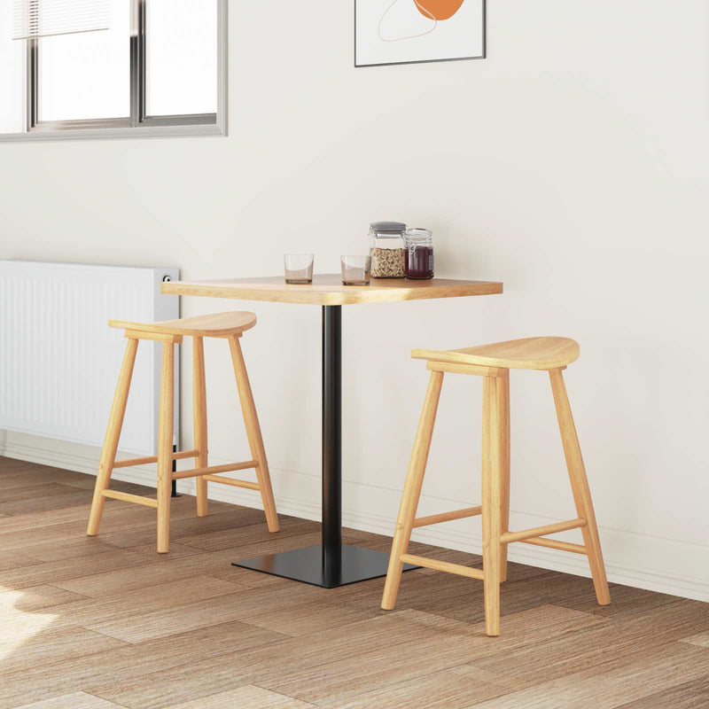Scaune de dining 2 buc. Lemn Solid de Cauciuc natural