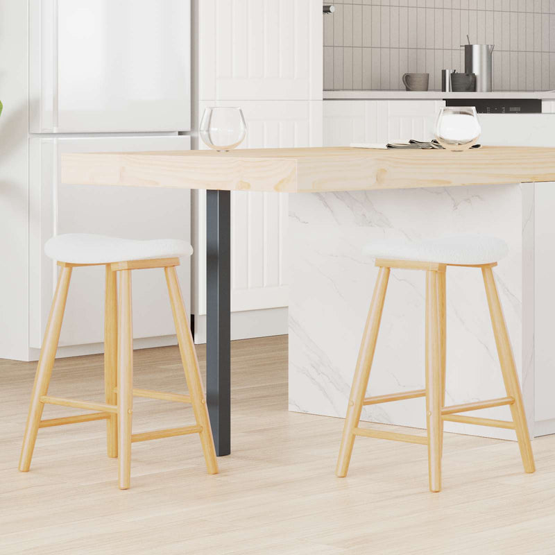 Scaune de dining 2 buc. Lemn Solid de Cauciuc natural