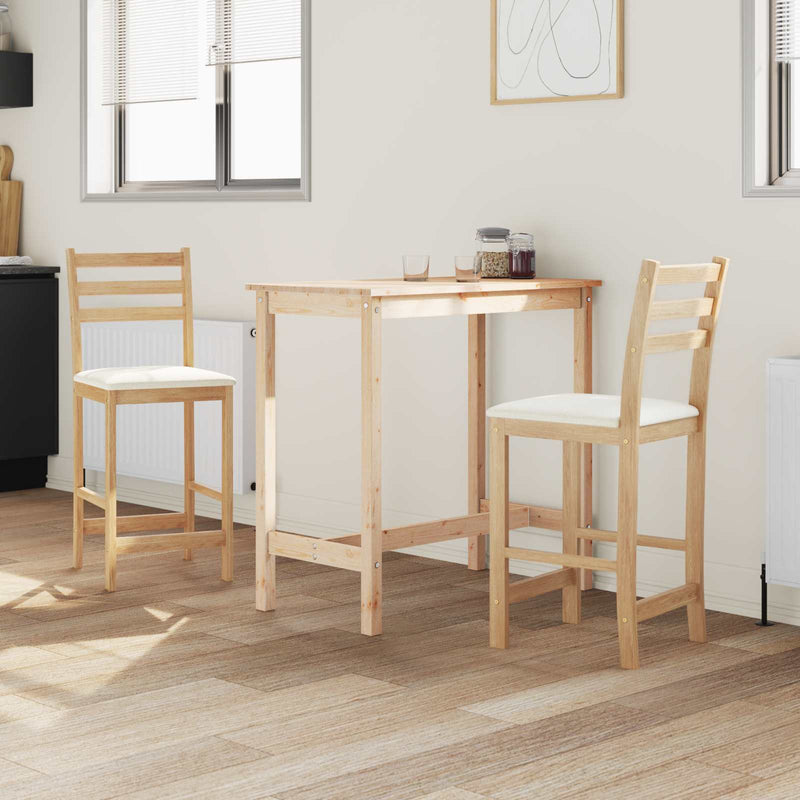 Scaune de dining 2 buc. Lemn Solid de Cauciuc natural
