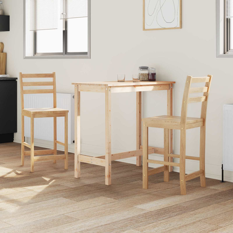 Scaune de dining 2 buc. Lemn Solid de Cauciuc natural