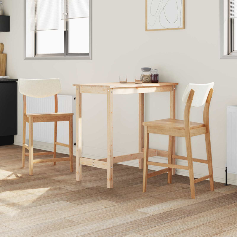 Scaune de dining 2 buc. Lemn Solid de Cauciuc natural