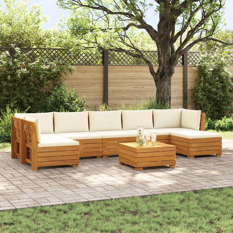 8 buc. Set de canapele de exterior Lemn Solid de Acacia Maro