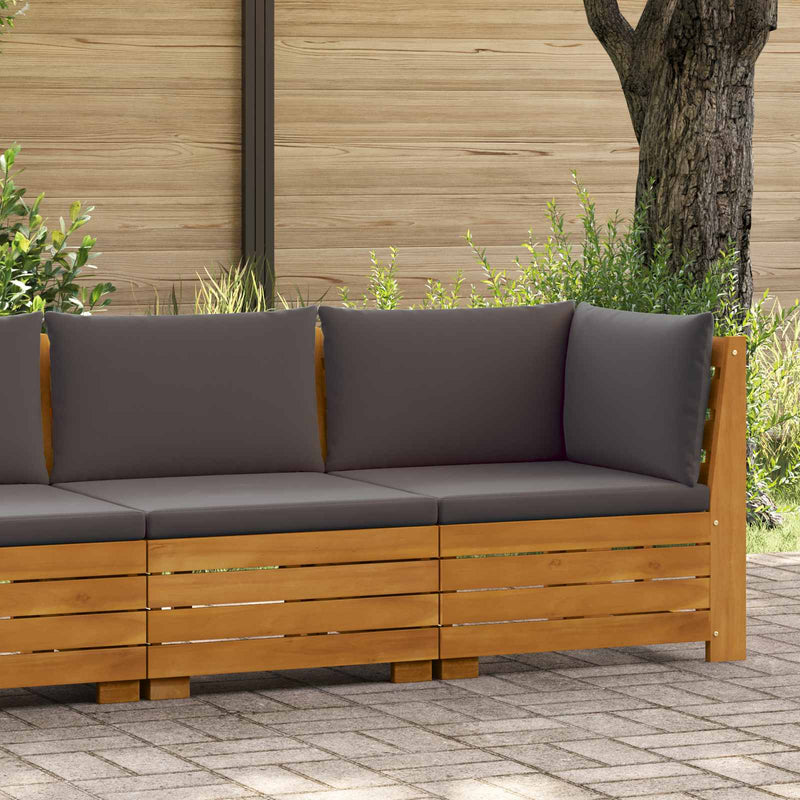 Set de lounge pentru grădină 2 Bucată Maro Lemn Solid de Acacia