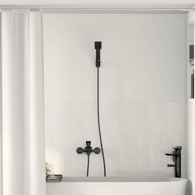 Set de cap de duș Negru G 1/2 inci