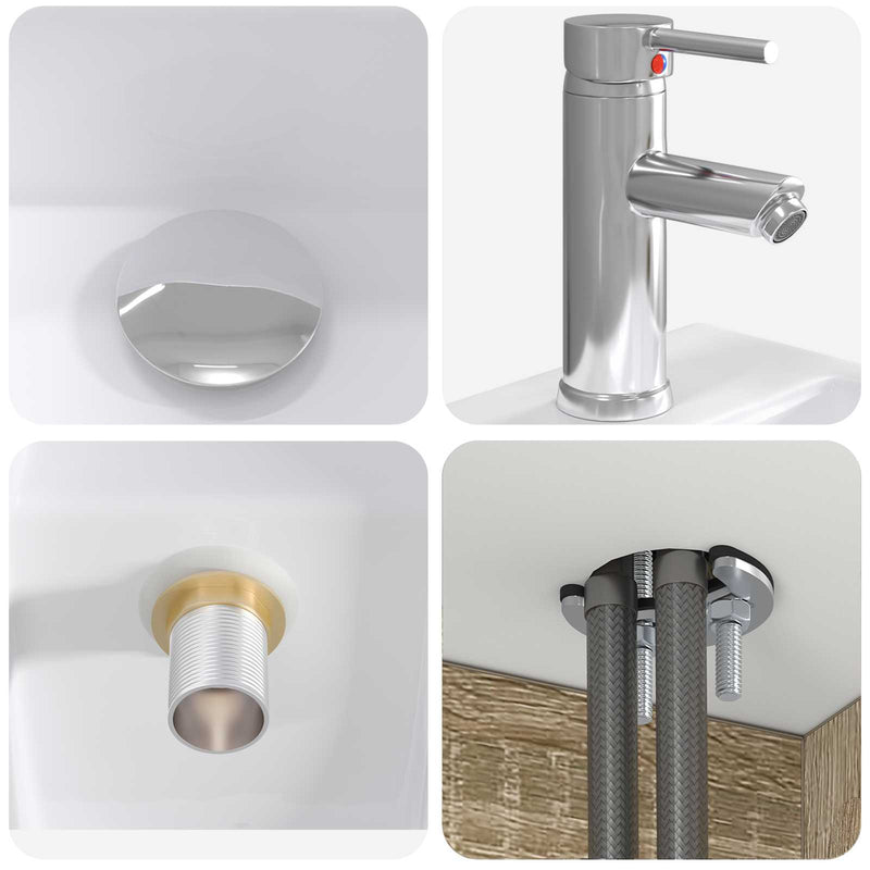Set de mobilier pentru baie 2 buc. Stejar Sonoma Lemn prelucrat