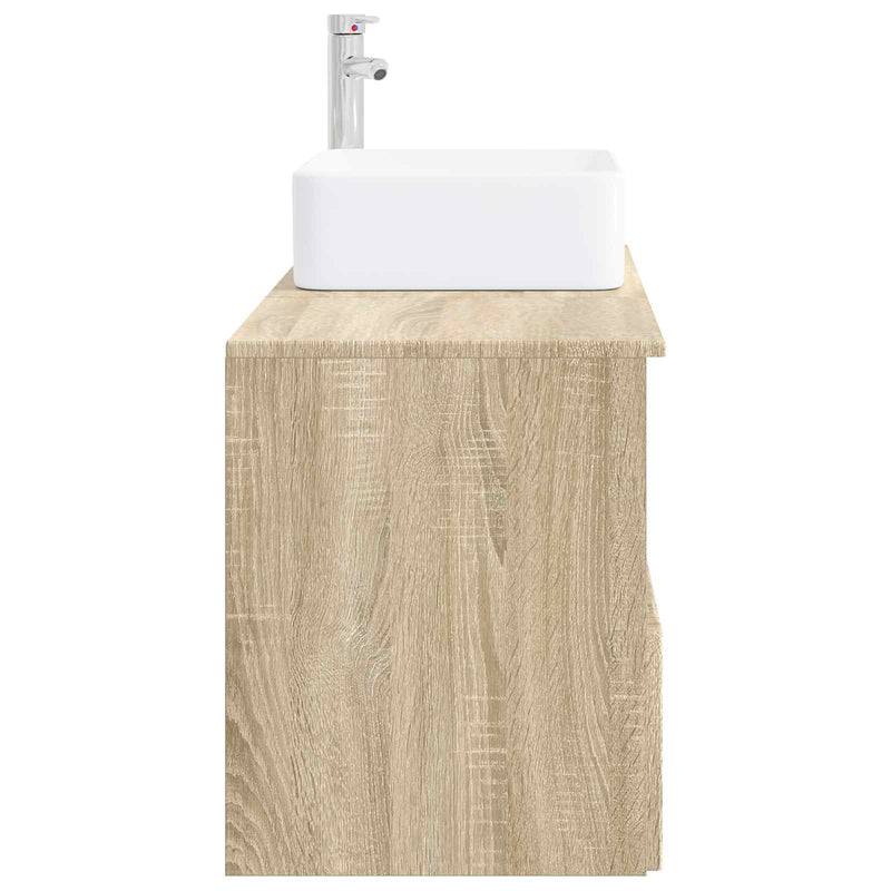 Set de mobilier pentru baie 2 buc. Stejar Sonoma Lemn prelucrat