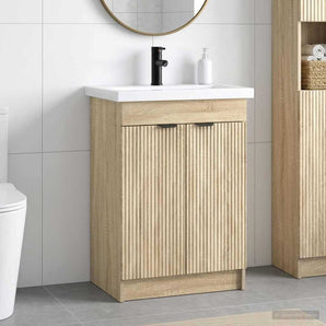 Set de mobilier pentru baie Stejar Sonoma 56 x 37,5 x 81 cm
