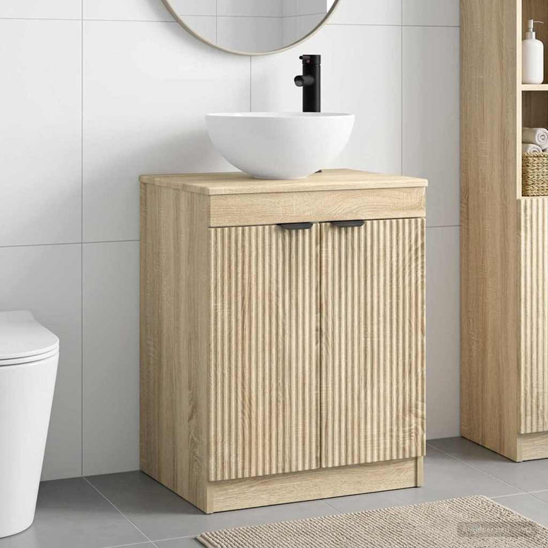 Set de mobilier pentru baie Stejar Sonoma Lemn prelucrat
