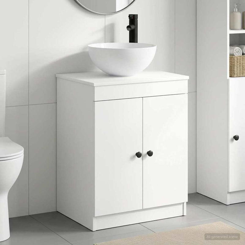 Set de mobilier pentru baie Alb Lemn prelucrat
