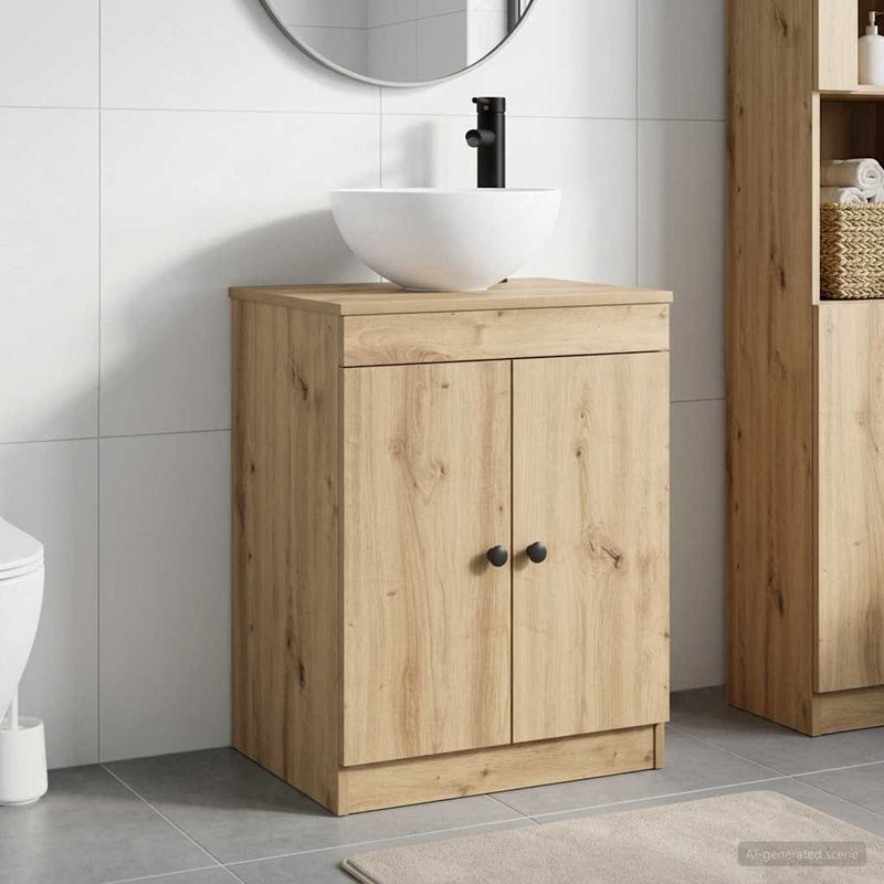 Set de mobilier pentru baie Stejar Artizanal Lemn prelucrat