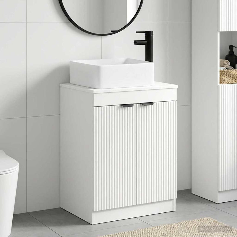 Set de mobilier pentru baie Alb Lemn prelucrat