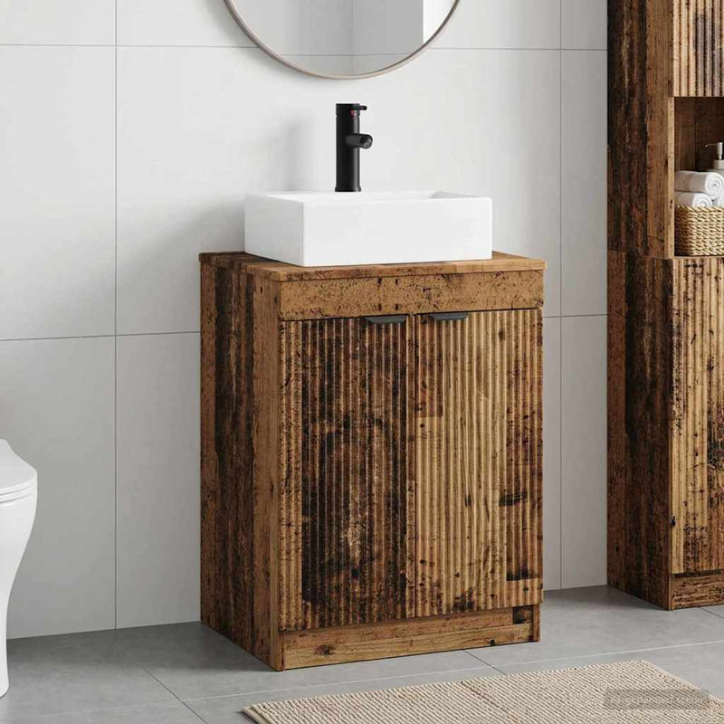 Set de mobilier pentru baie Lemn vechi Lemn prelucrat