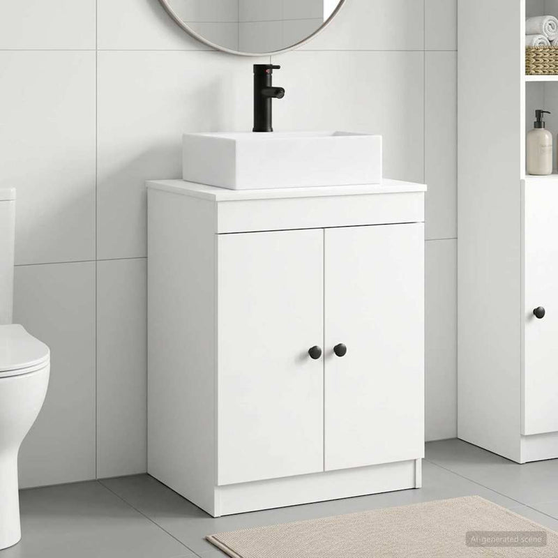 Set de mobilier pentru baie Alb Lemn prelucrat