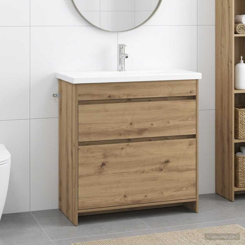 Set de mobilier pentru baie Stejar Artizanal 81 x 40 x 84,5 cm