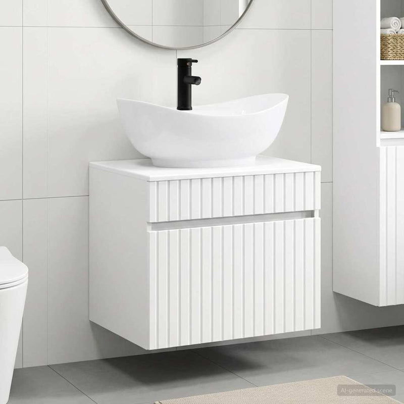 Set de mobilier pentru baie Alb Lemn prelucrat