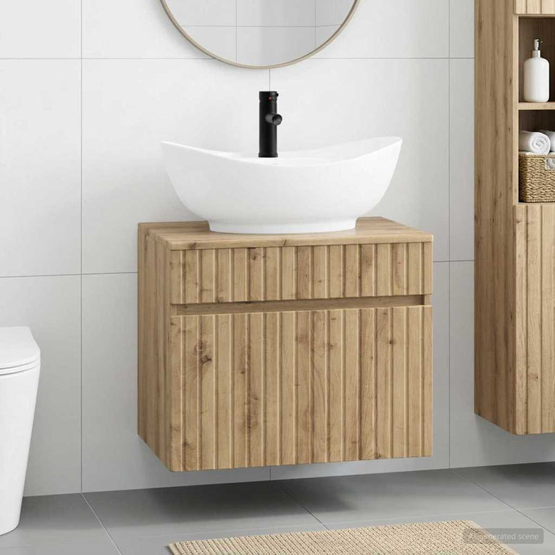 Set de mobilier pentru baie Stejar Artizanal Lemn prelucrat