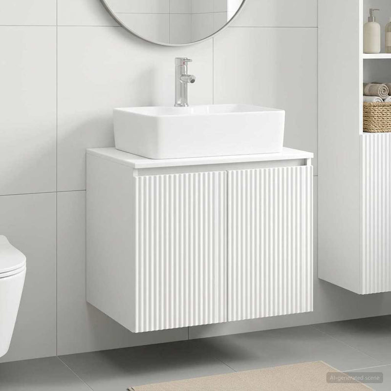 Set de mobilier pentru baie Alb Lemn prelucrat
