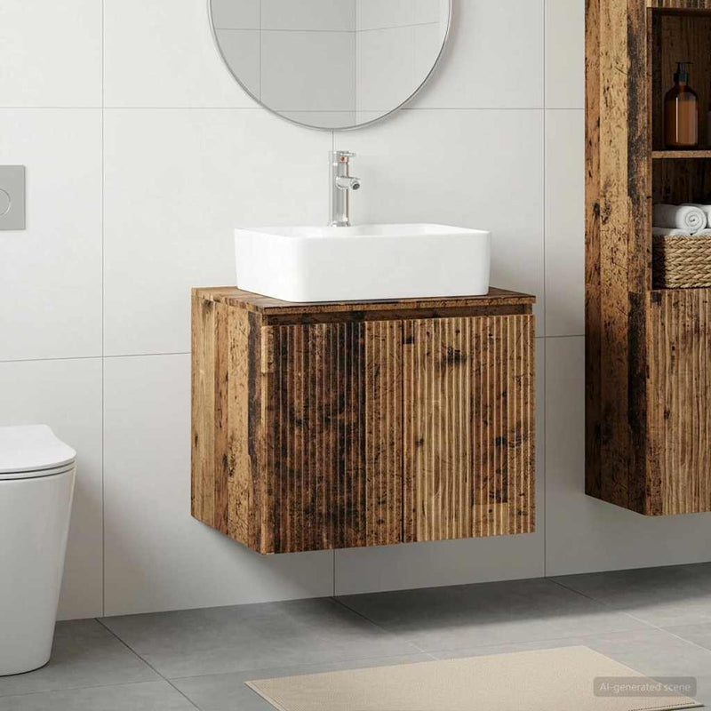 Set de mobilier pentru baie Lemn vechi Lemn prelucrat