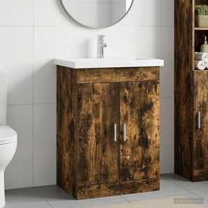 Set de mobilier pentru baie Stejar fumuriu 61 x 40 x 84,5 cm