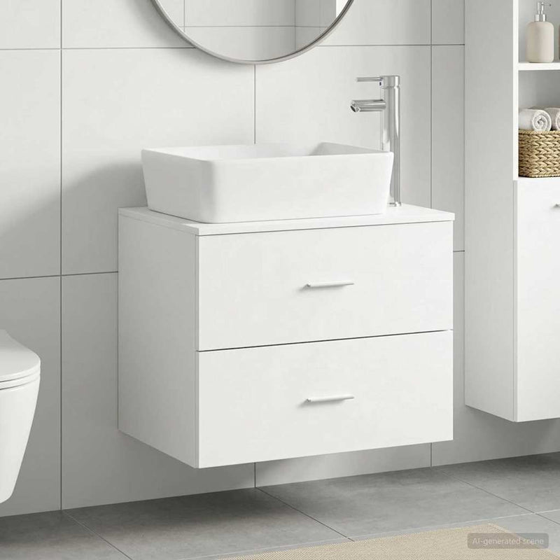 Set de mobilier pentru baie Alb Lemn prelucrat