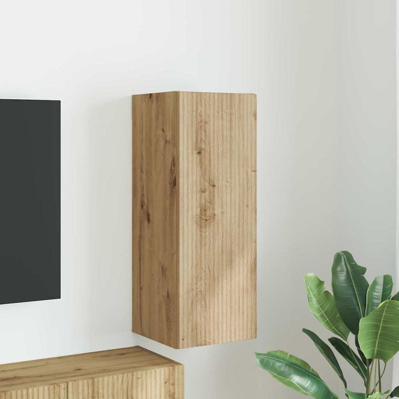 Dulap TV de perete 30 x 31 x 80 cm Stejar artizanal