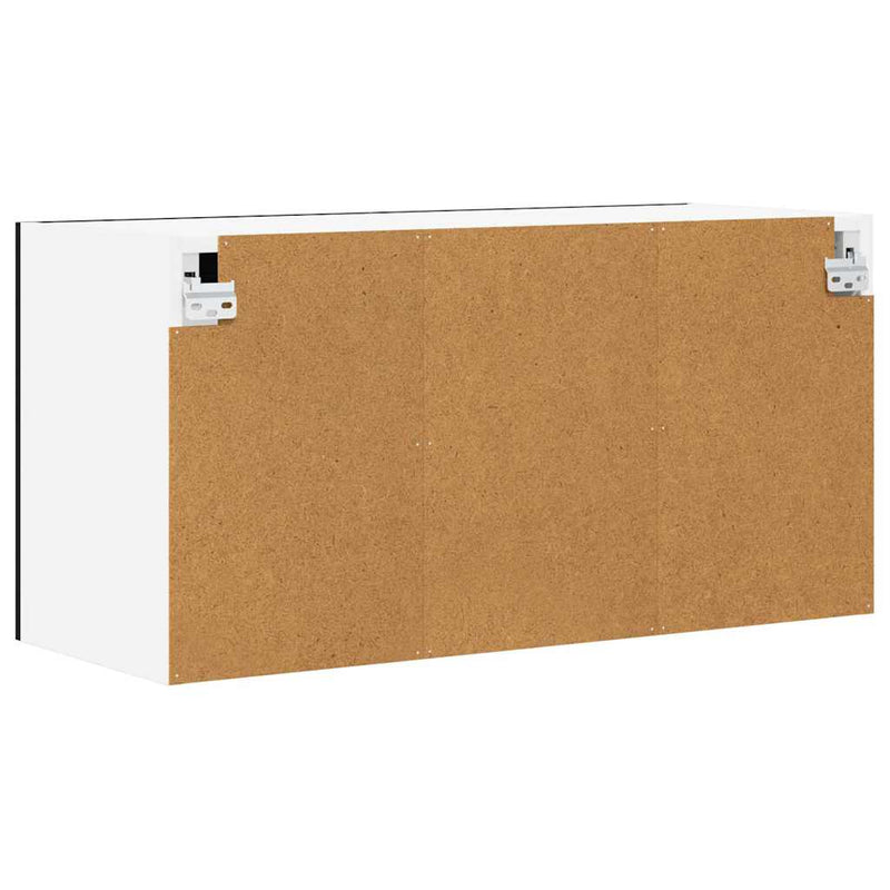 Dulap suspendat Stejar negru și Alb 80 x 31 x 40 cm
