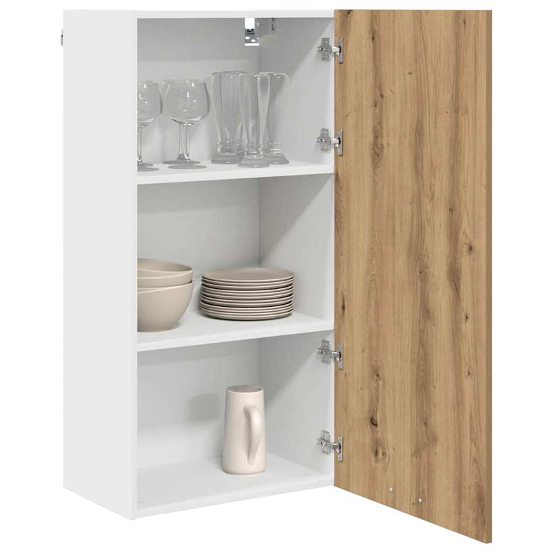 Dulap suspendat Stejar Artisan și Alb 50 x 31 x 100 cm
