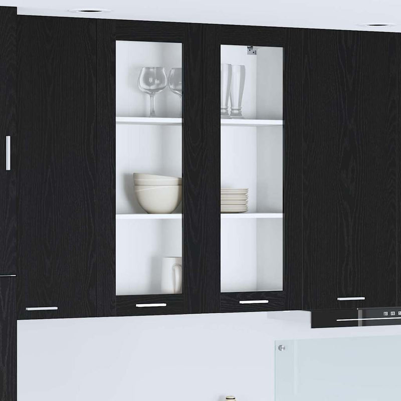 Dulap suspendat Stejar Negru 80 x 31 x 100 cm Lemn prelucrat