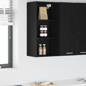 Dulap suspendat Stejar Negru 40 x 29,5 x 80 cm Lemn prelucrat
