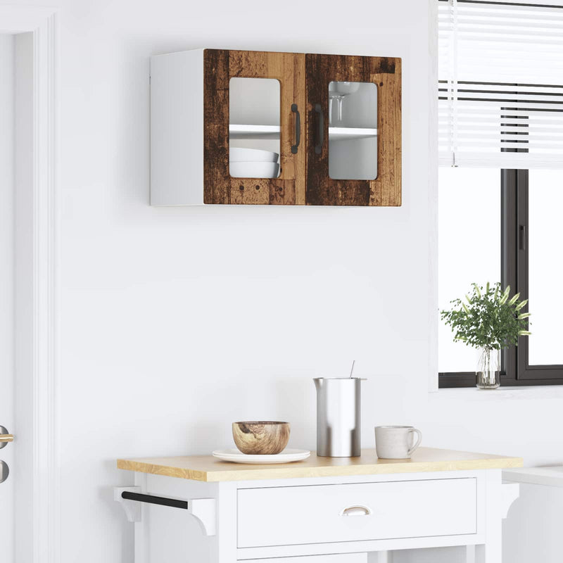 Dulap de sticlă pentru perete LUCCA Lemn vechi 60 x 31 x 40 cm