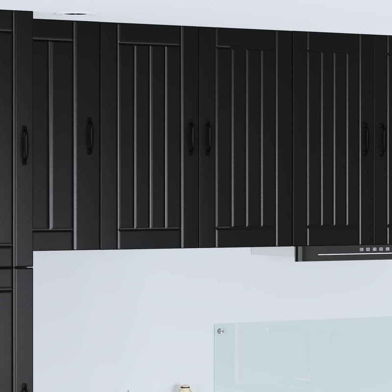 Dulap de perete LUCCA Negru 80 x 31 x 80 cm Lemn prelucrat