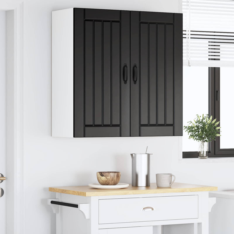 Dulap de perete LUCCA Negru 80 x 31 x 80 cm Lemn prelucrat