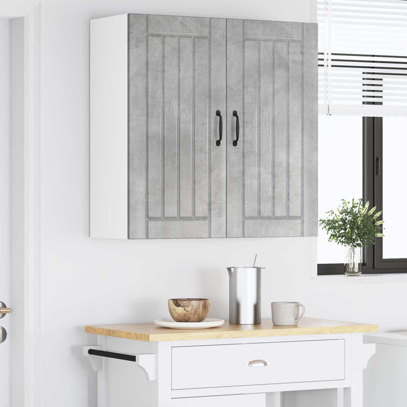 Dulap de perete LUCCA Gri Beton 80 x 31 x 80 cm Lemn prelucrat