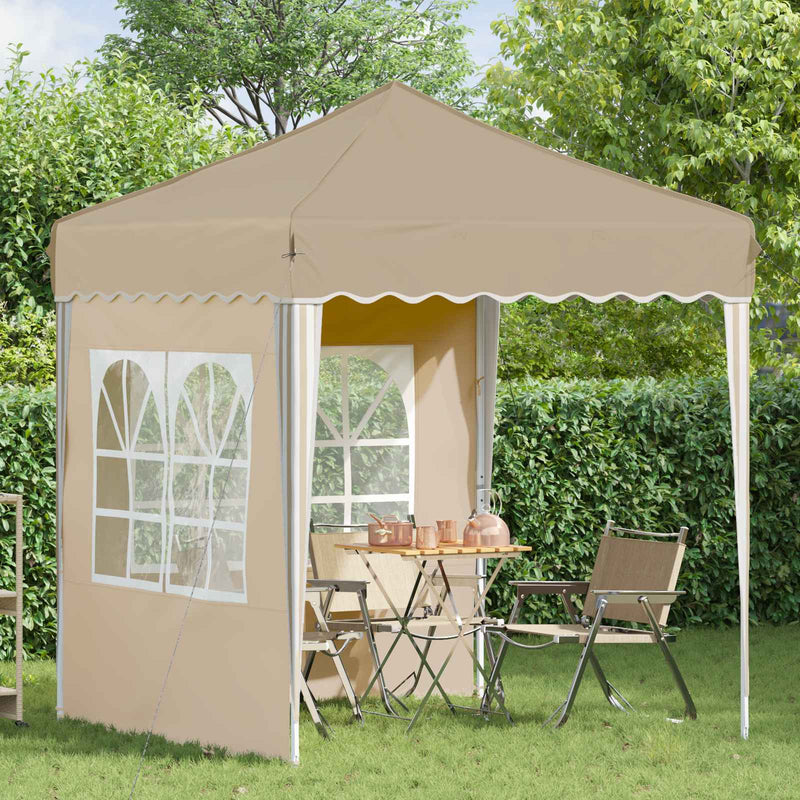 Cort de Petrecere Pop-up 195 x 195 x 245 cm Crem