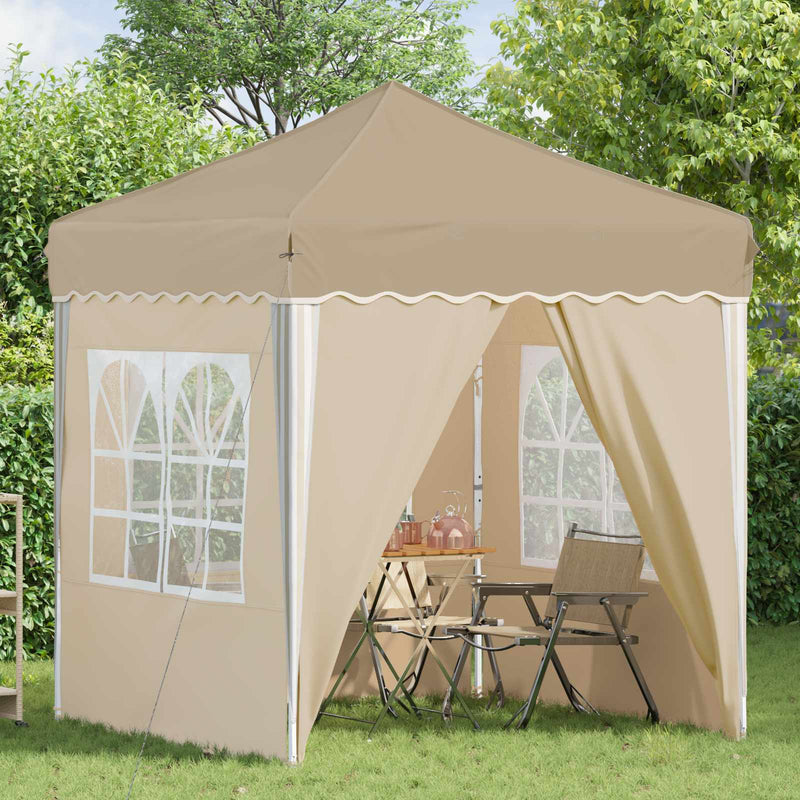 Cort de Petrecere Pop-up 195 x 195 x 245 cm Crem