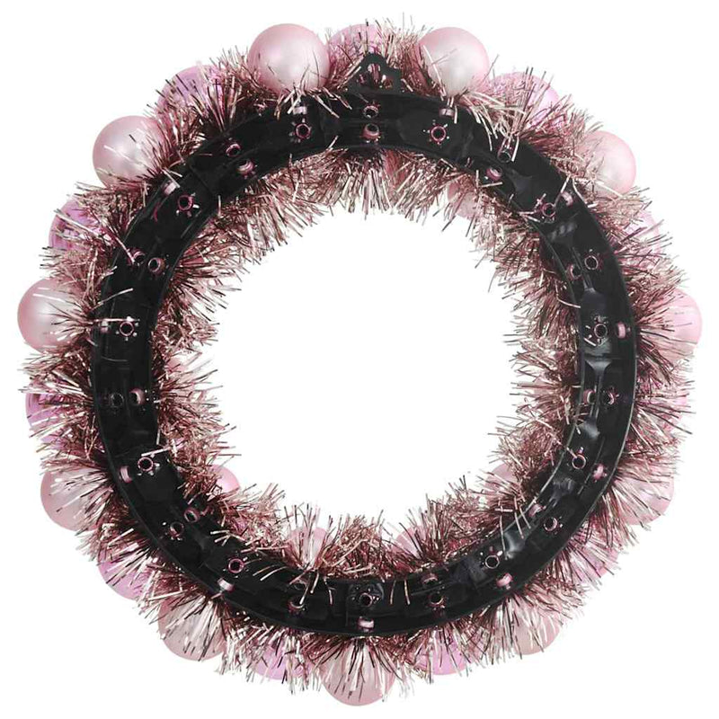 Coronite cu bile de Craciun 2 buc. Roz 33 x 33 x 7 cm