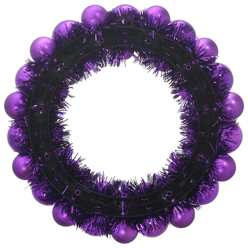 Coronite cu bile de Craciun 2 buc. Violet 33 x 33 x 7 cm
