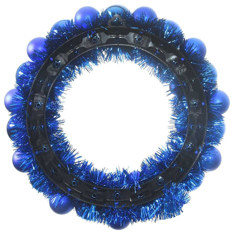 Coronite cu bile de Craciun 2 buc. albastru 33 x 33 x 7 cm