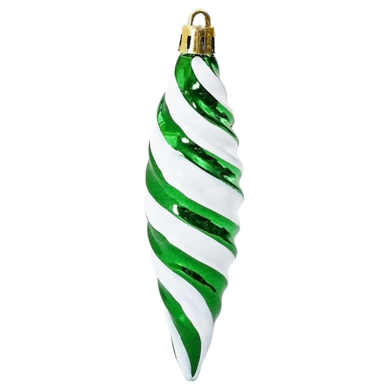 Bola în formă de spirală de Crăciun 40 buc. Verde 3 x 11 cm