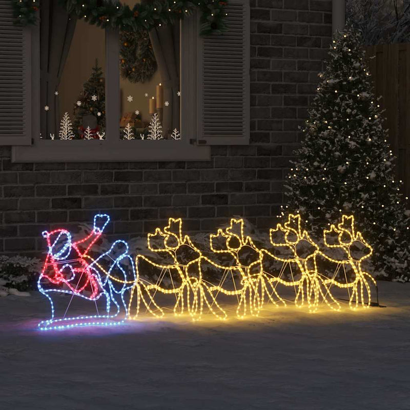 Decorațiune de Crăciun 1224 LED-uri Multicolour 69 x 79 cm PVC