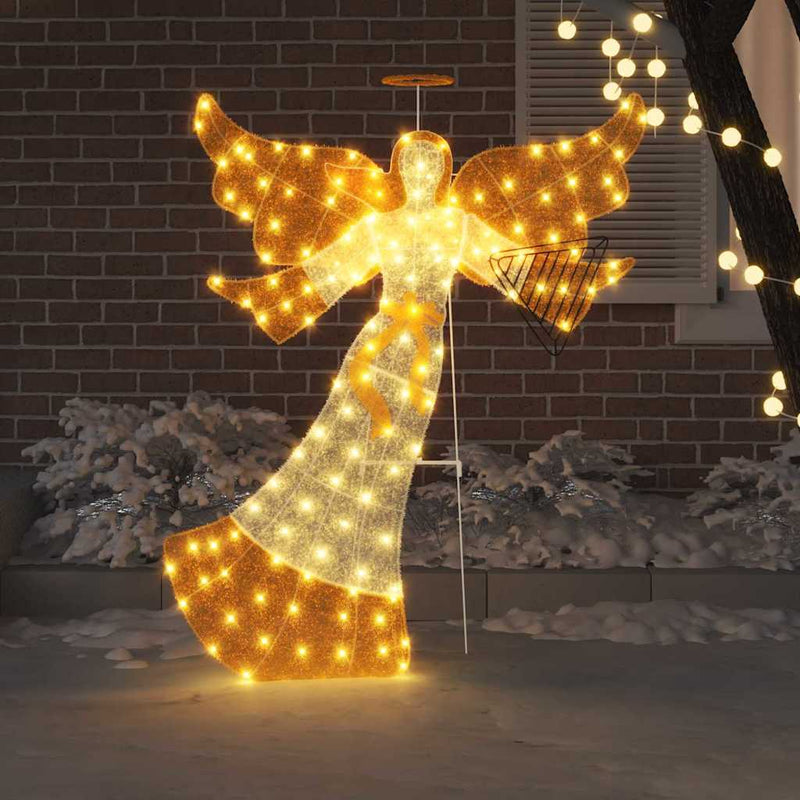 Colț luminat LED-uri Alb cald 116 x 29 x 158.5 cm Poliester