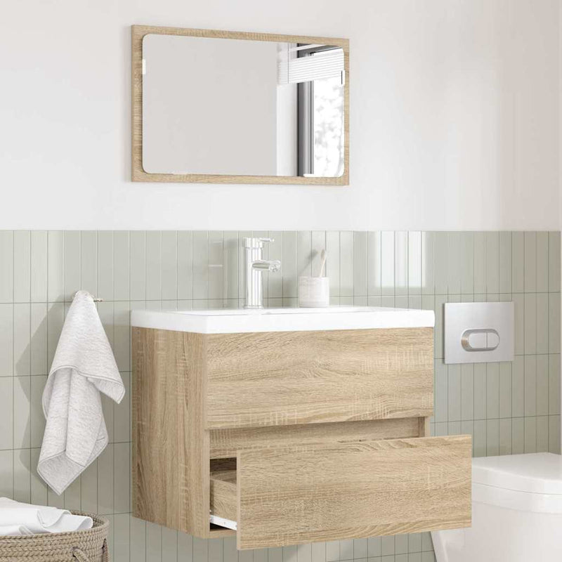 Set de mobilier pentru baie Stejar Sonoma Lemn prelucrat