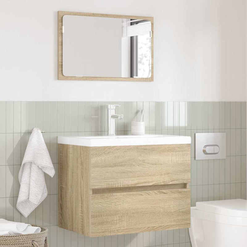 Set de mobilier pentru baie Stejar Sonoma Lemn prelucrat