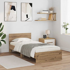 Cadru de pat Stejar Artizanal 90 x 200 cm Lemn prelucrat